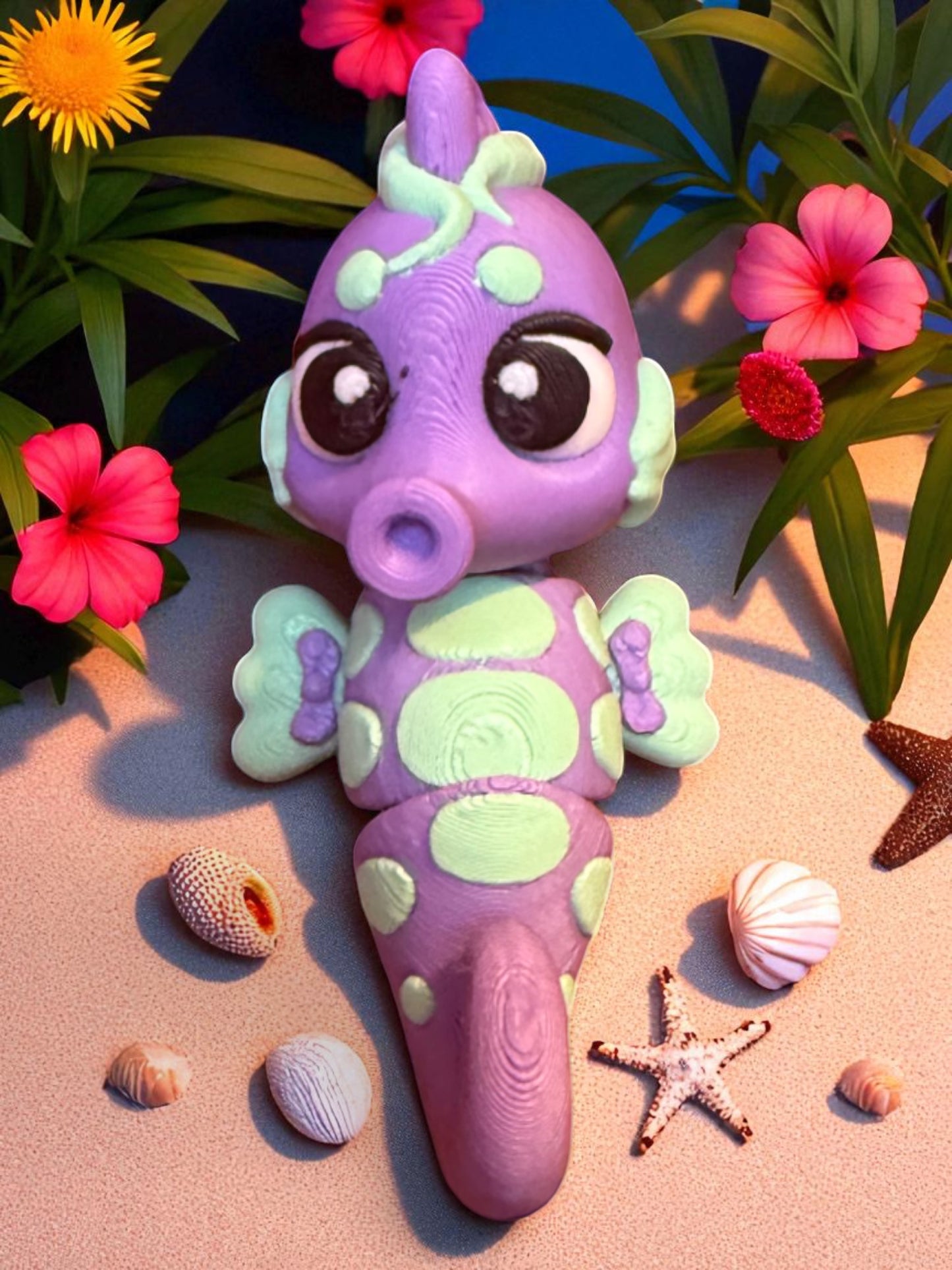 Melty Pixel 3D Printed Articulated Collectible for Desk Decoration Ocean Ornament