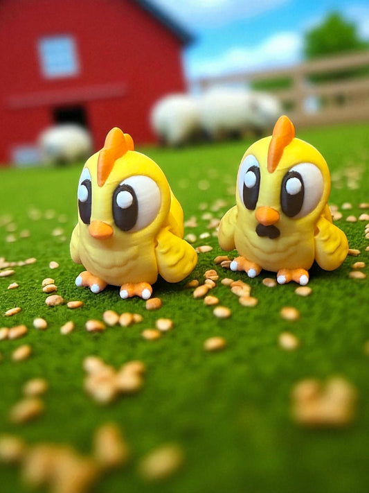 Melty Pixel 3D Printed Articulated Collectible for Desk Decoration Farm Animal Edition