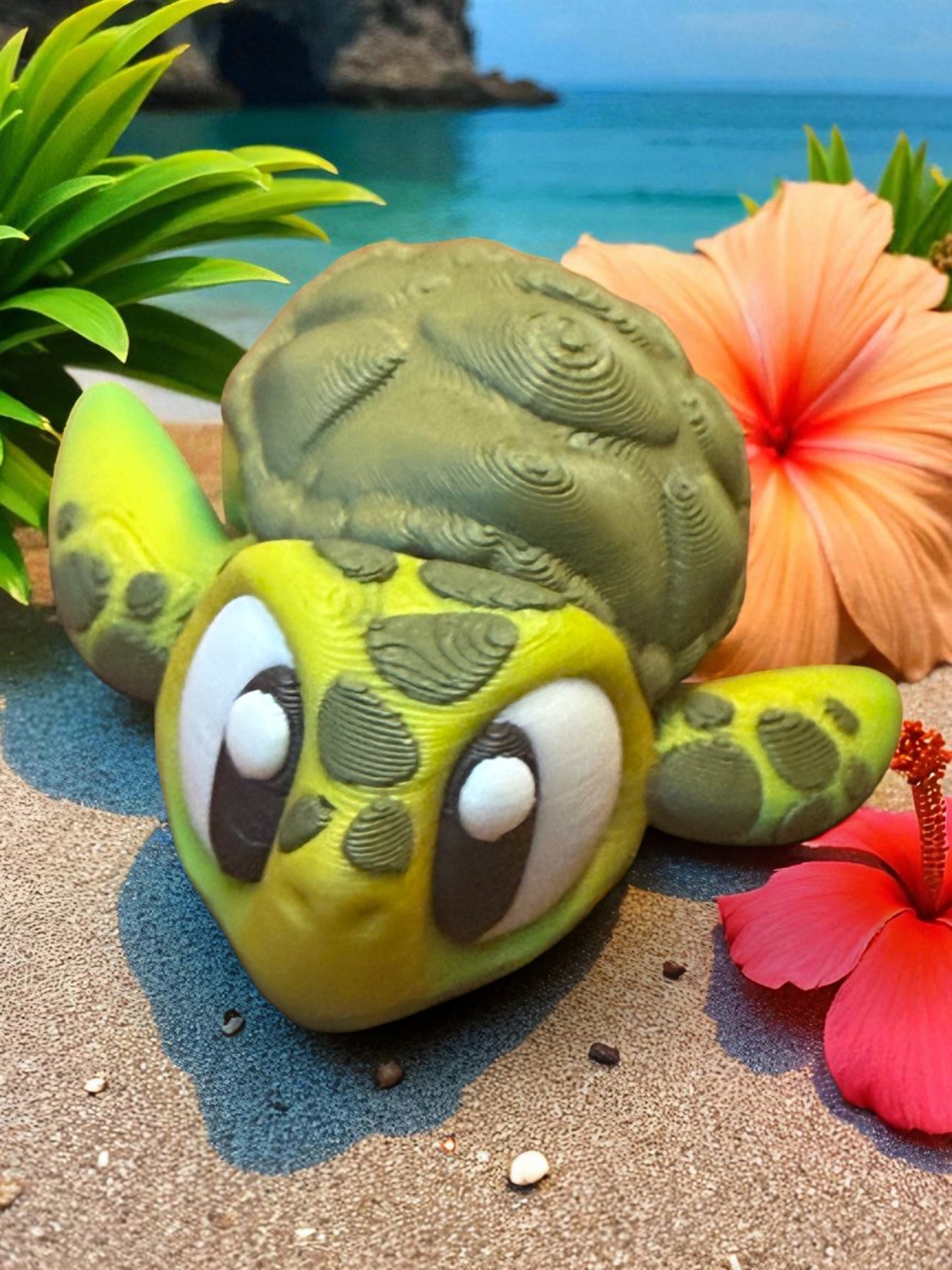 Melty Pixel 3D Printed Articulated Collectible for Desk Decoration Ocean Ornament