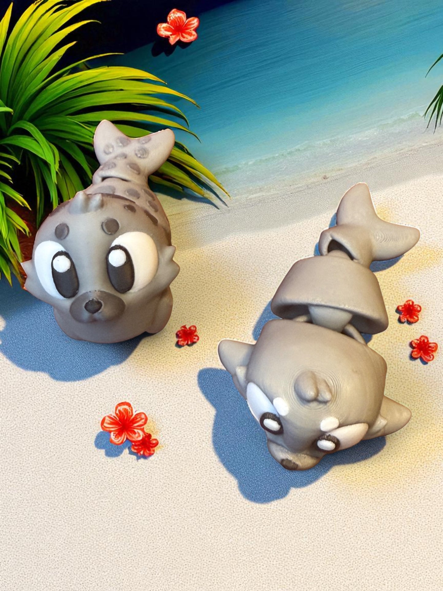 Melty Pixel 3D Printed Articulated Collectible for Desk Decoration Ocean Ornament