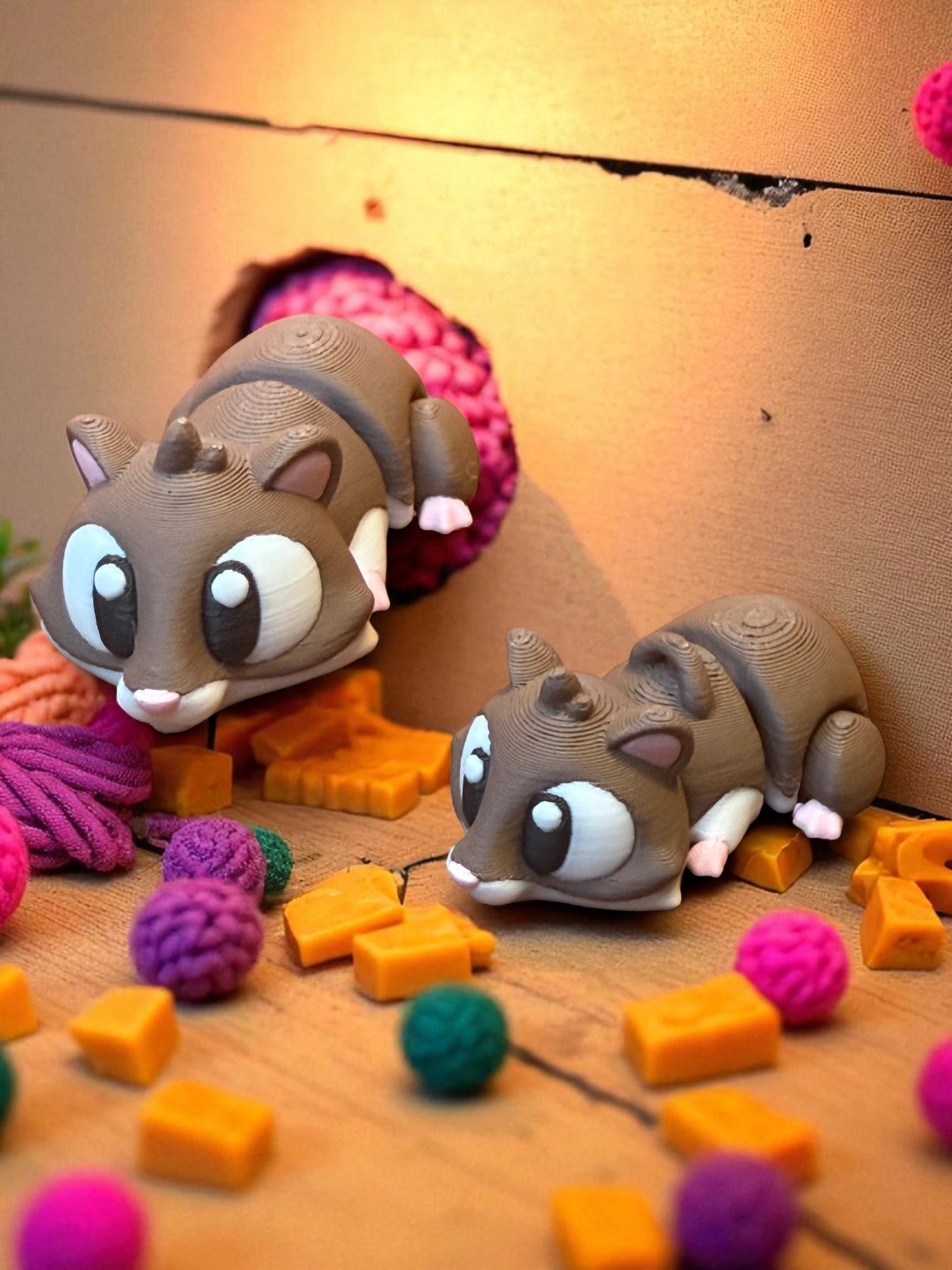 Melty Pixel 3D Printed Articulated Collectible for Desk Decoration Farm Animal Edition