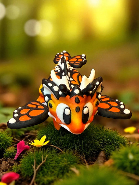 Melty Pixel 3D Printed Articulated Collectible for Desk Decoration Dragon Edition