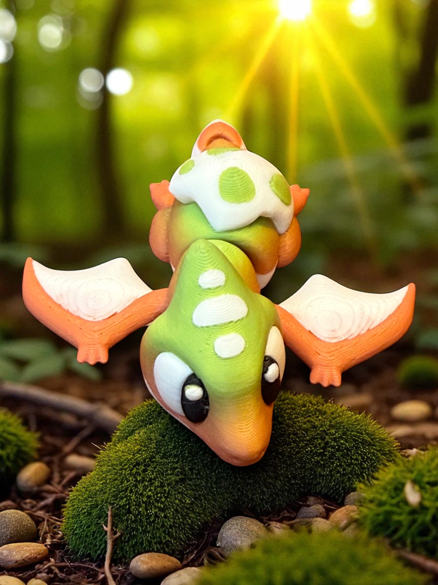 Melty Pixel 3D Printed Articulated Collectible for Desk Decoration Dino Edition