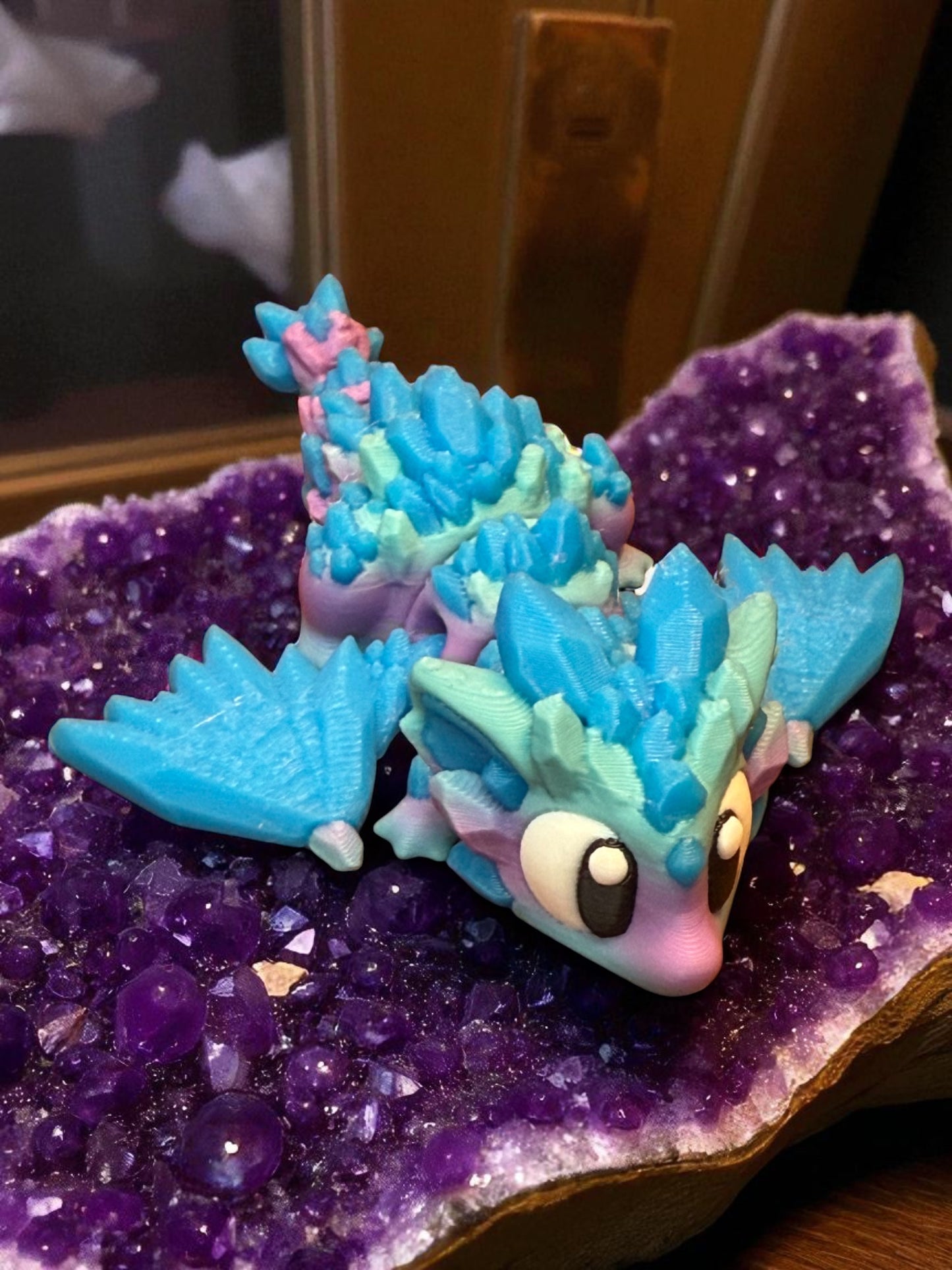 Melty Pixel 3D Printed Articulated Collectible for Desk Decoration Dragon Edition