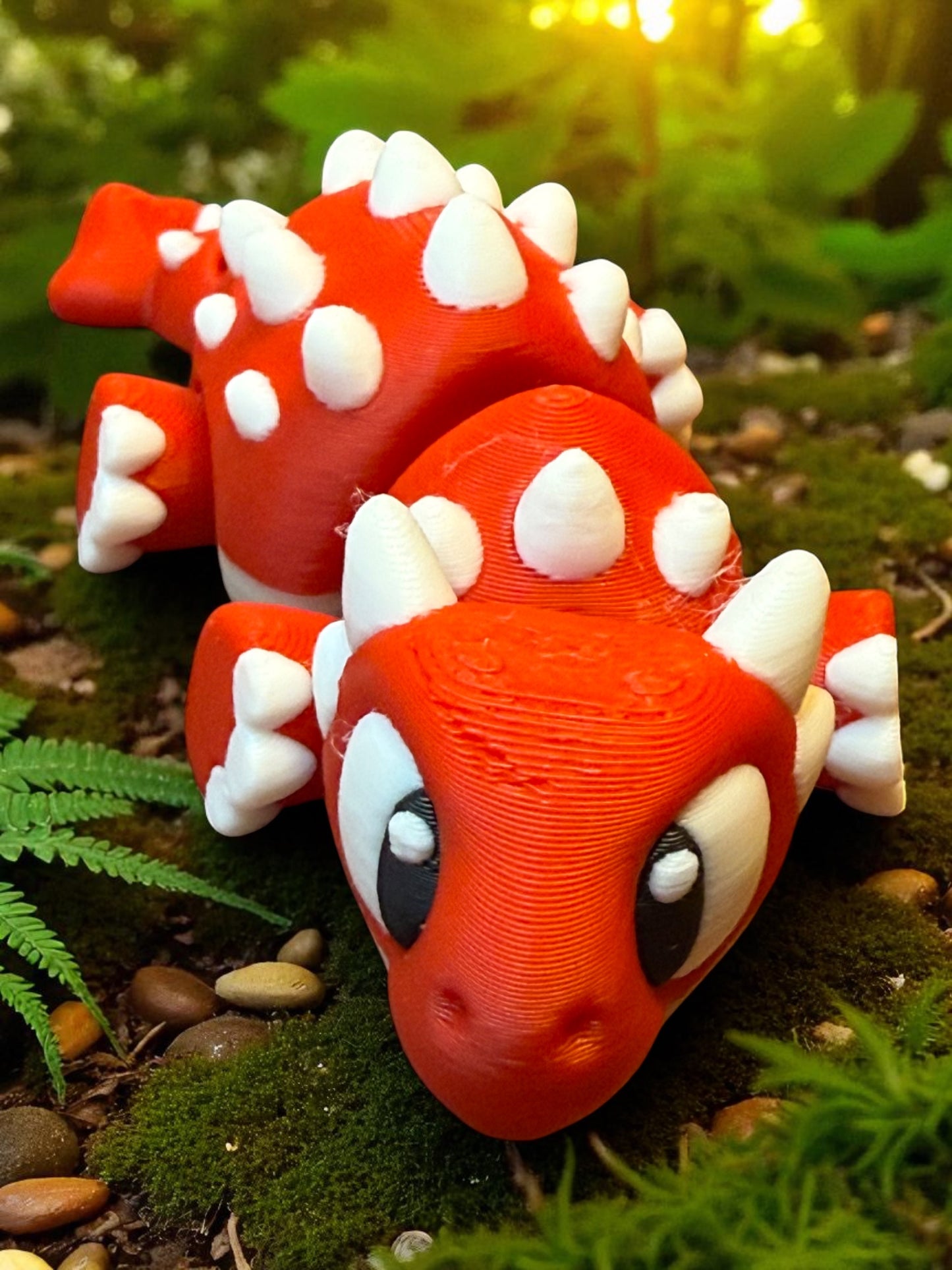 Melty Pixel 3D Printed Articulated Collectible for Desk Decoration Dino Edition