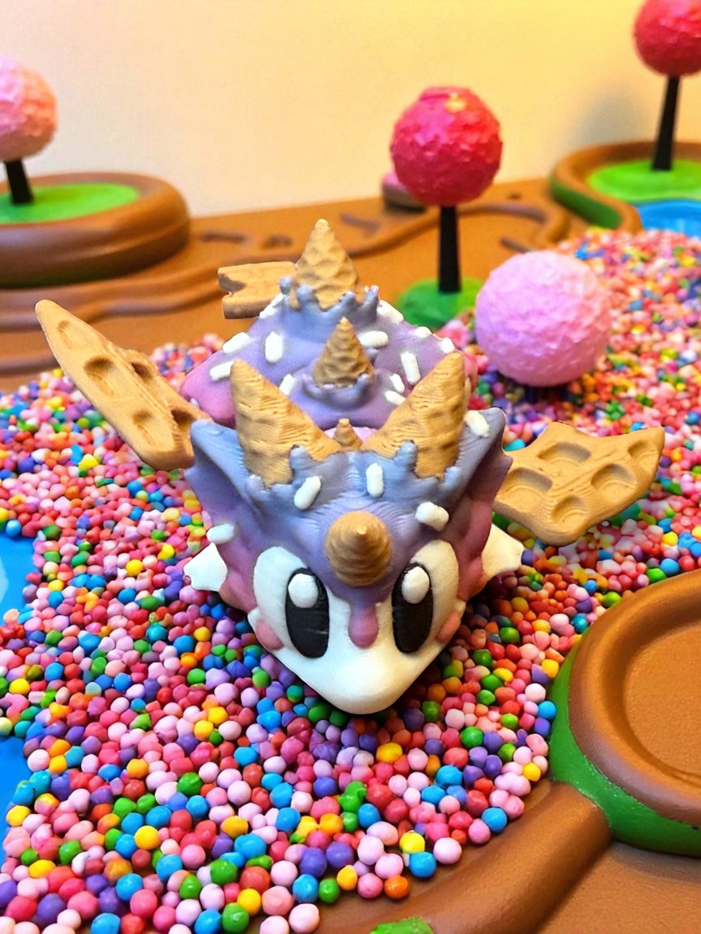 Melty Pixel 3D Printed Articulated Collectible for Desk Decoration Dragon Edition