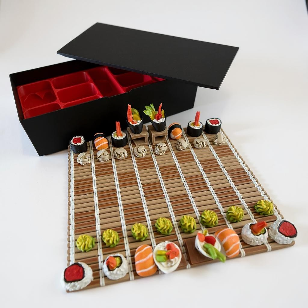 🍣 Sushi-Inspired Chess Set – A Culinary Battle of Wits
