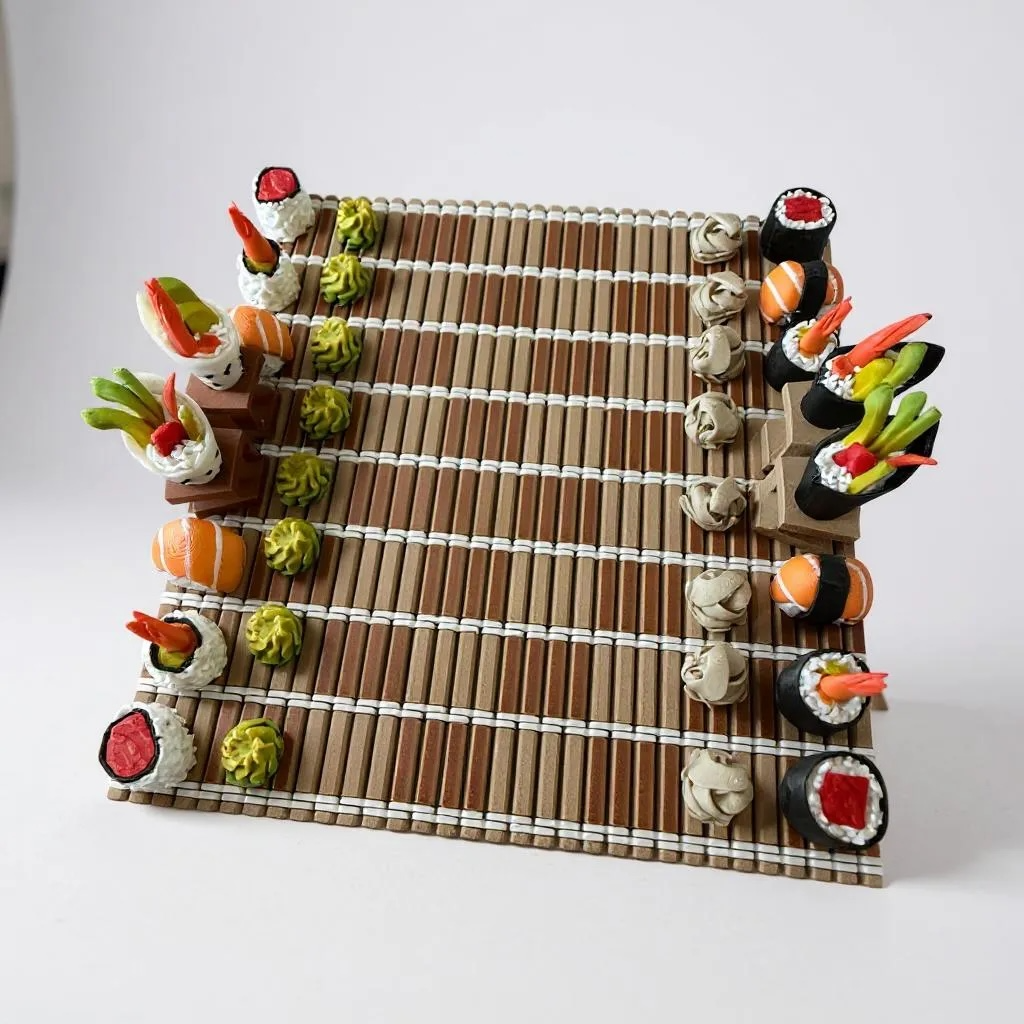 🍣 Sushi-Inspired Chess Set – A Culinary Battle of Wits